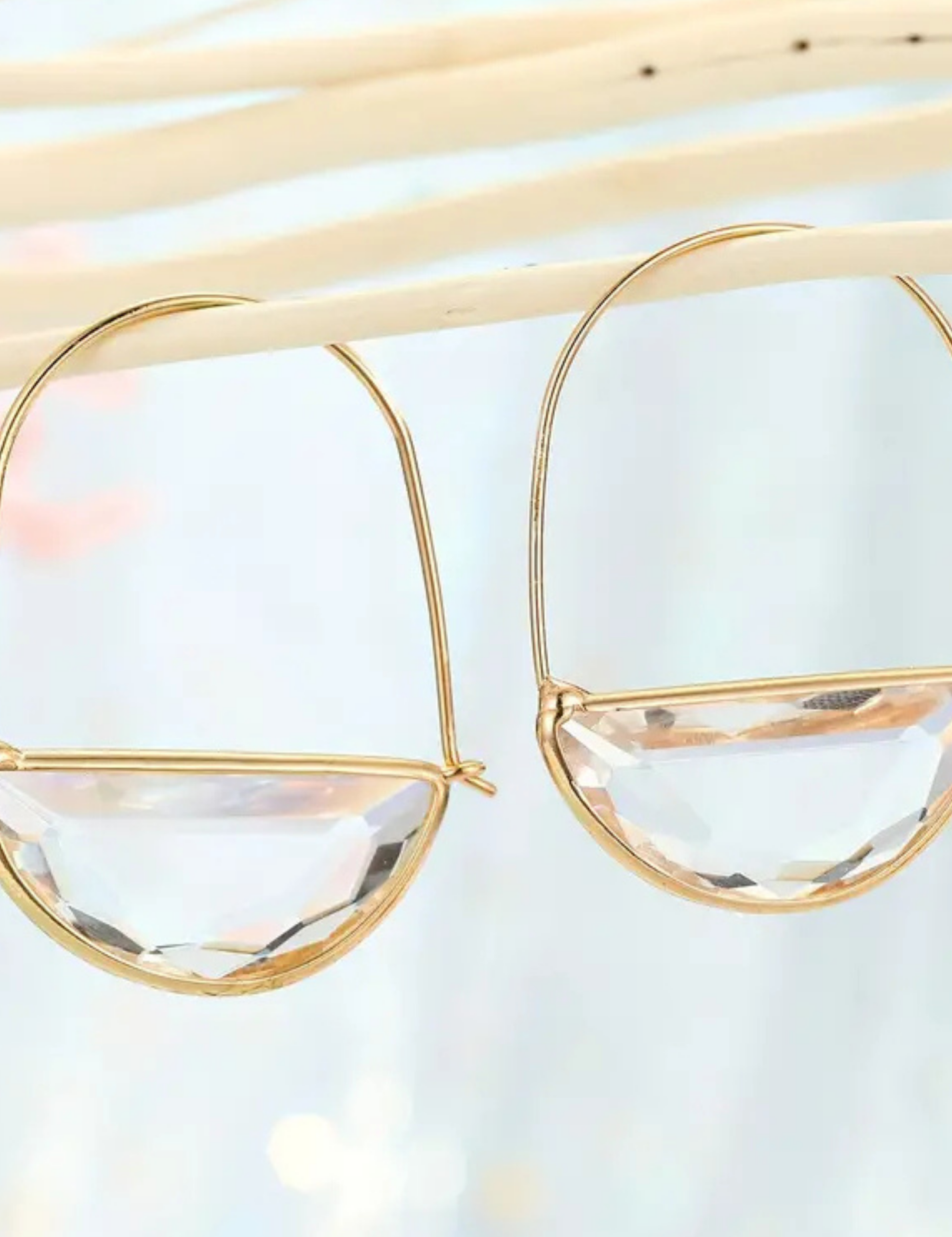 Semi-Circle Hoop Earrings