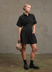 Penny Pintuck Shirt Dress
