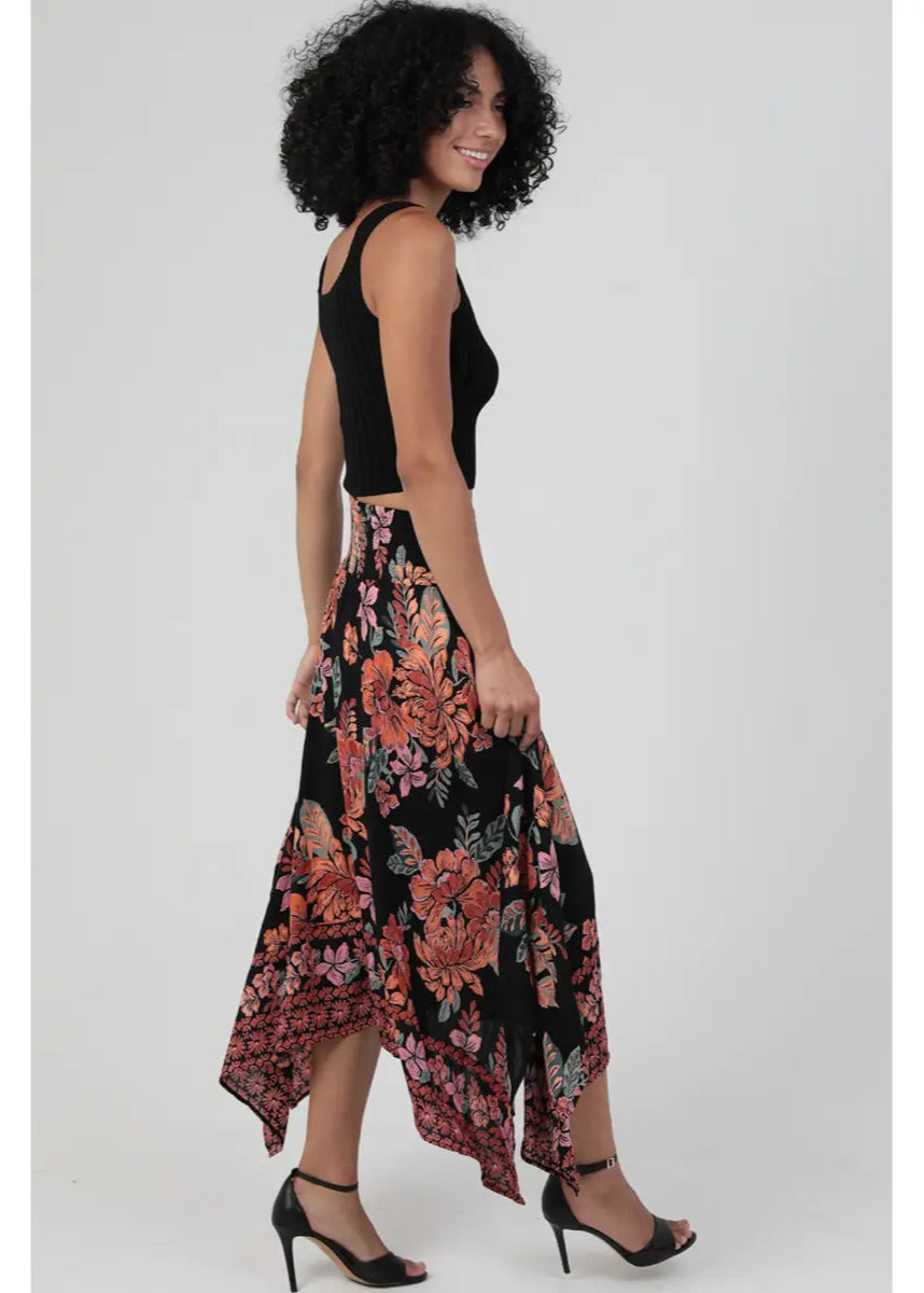 Fall Floral Maxi Skirt