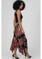 Fall Floral Maxi Skirt