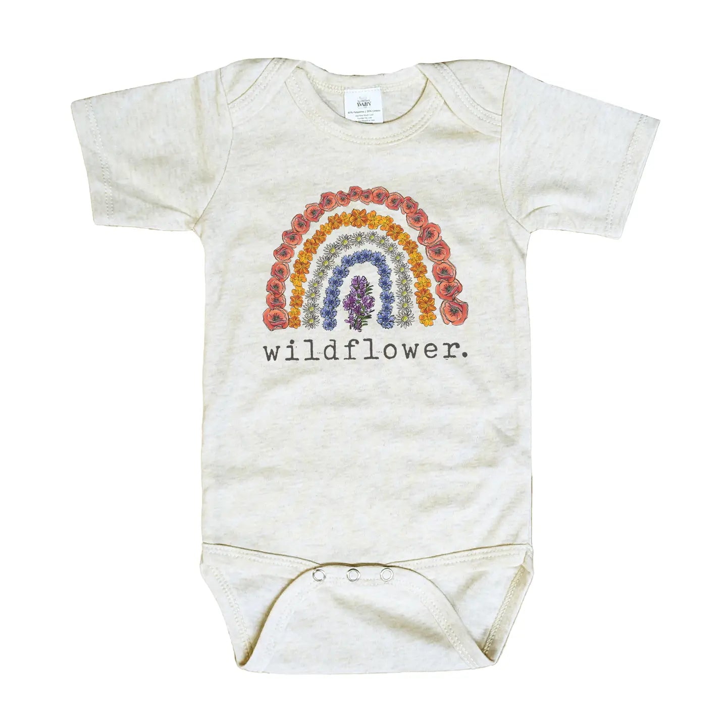 "Wildflower" Rainbow Baby Onesie