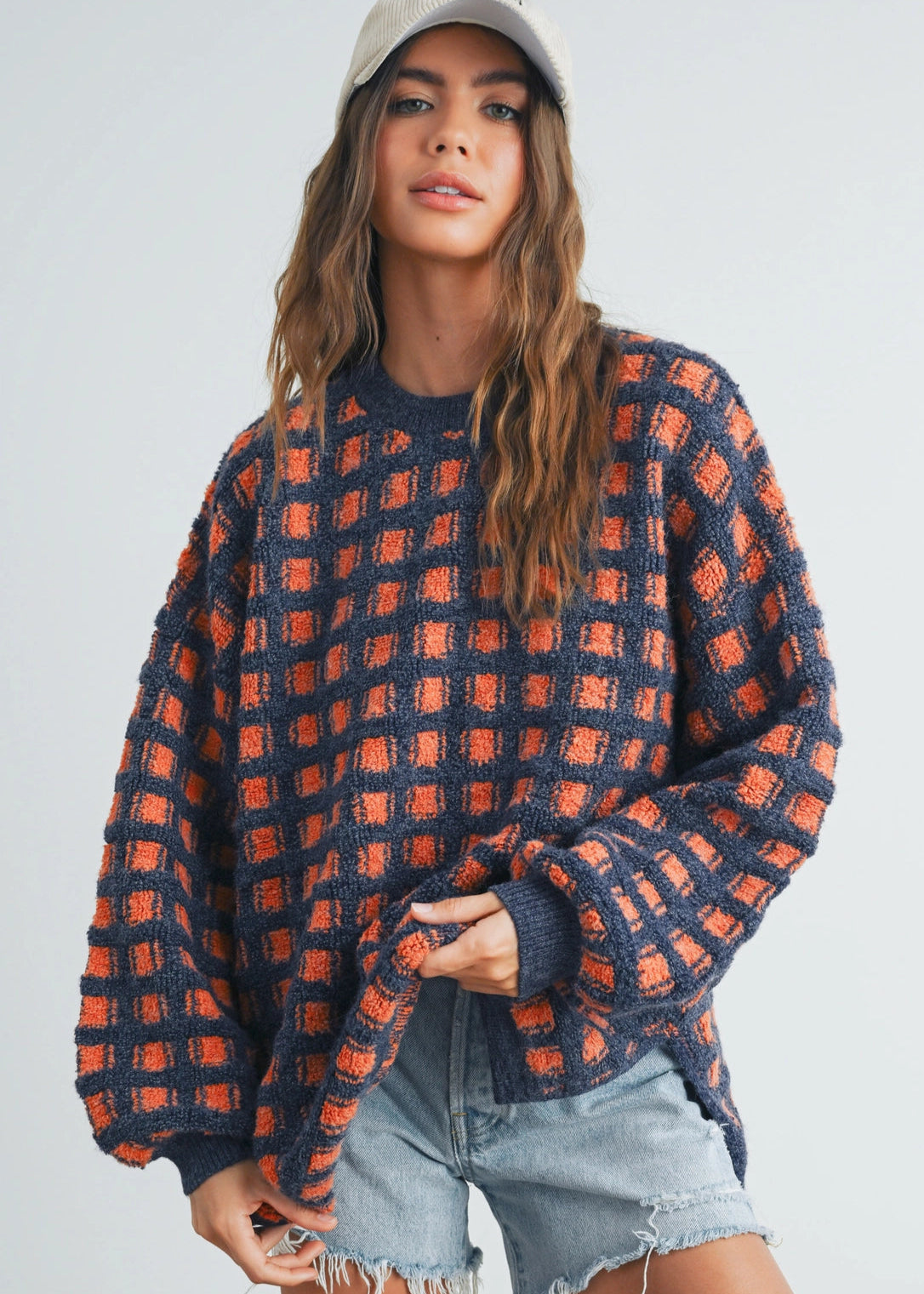 Fall Grid Sweater