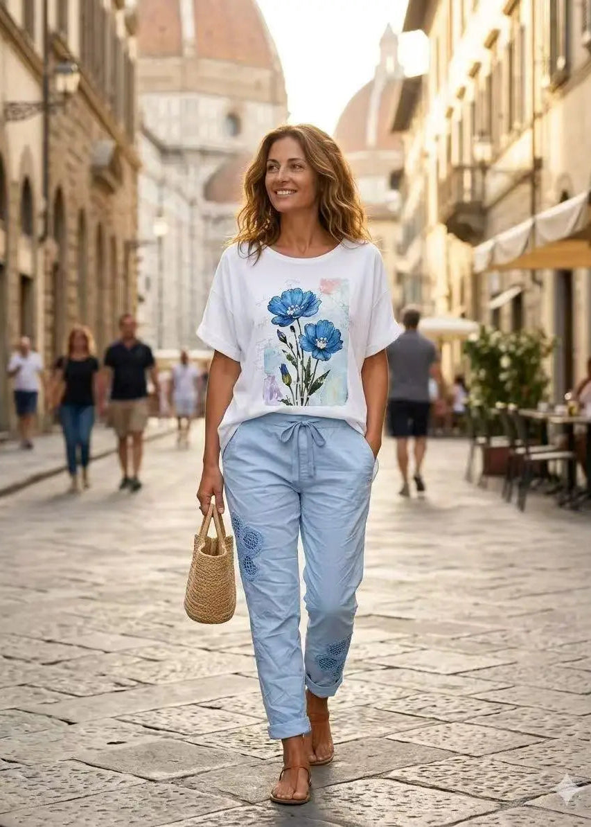 Blue Flowers T-Shirt