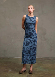 Midnight Bloom Mesh Dress