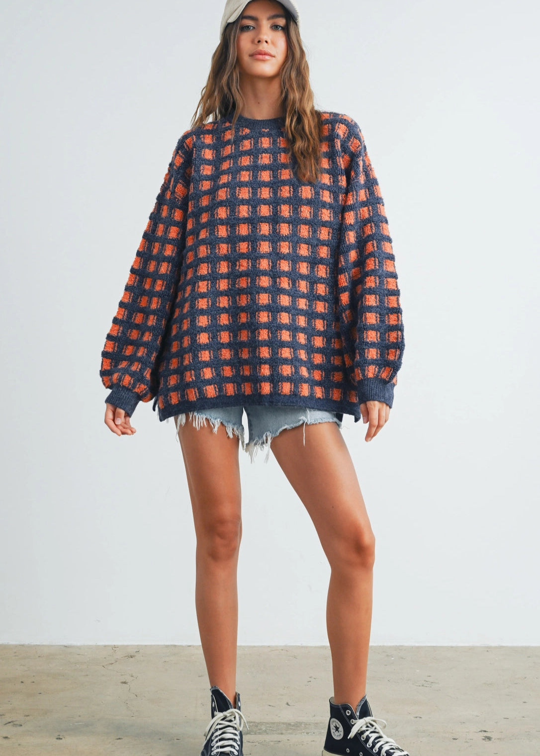 Fall Grid Sweater
