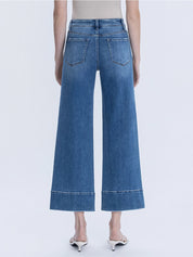 Pin Tuck Wide Jeans