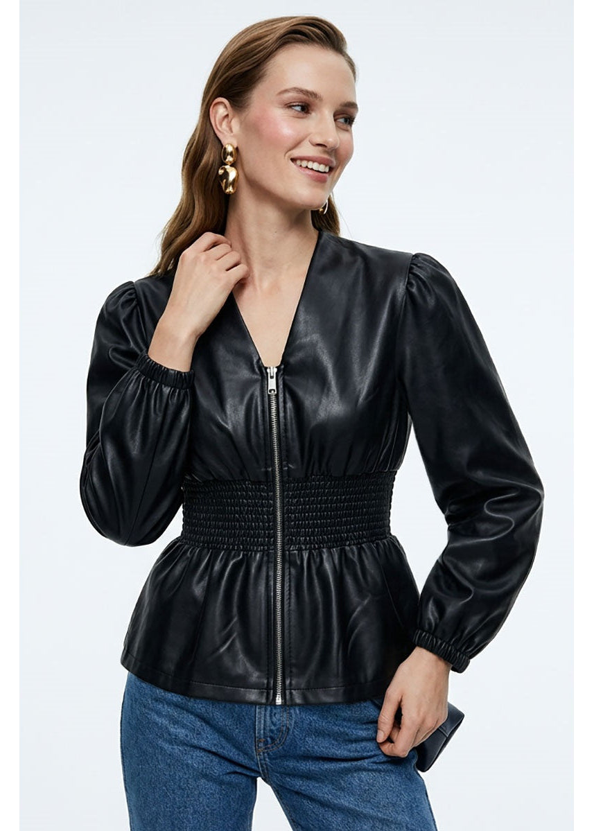 Vivian Vegan Leather Top