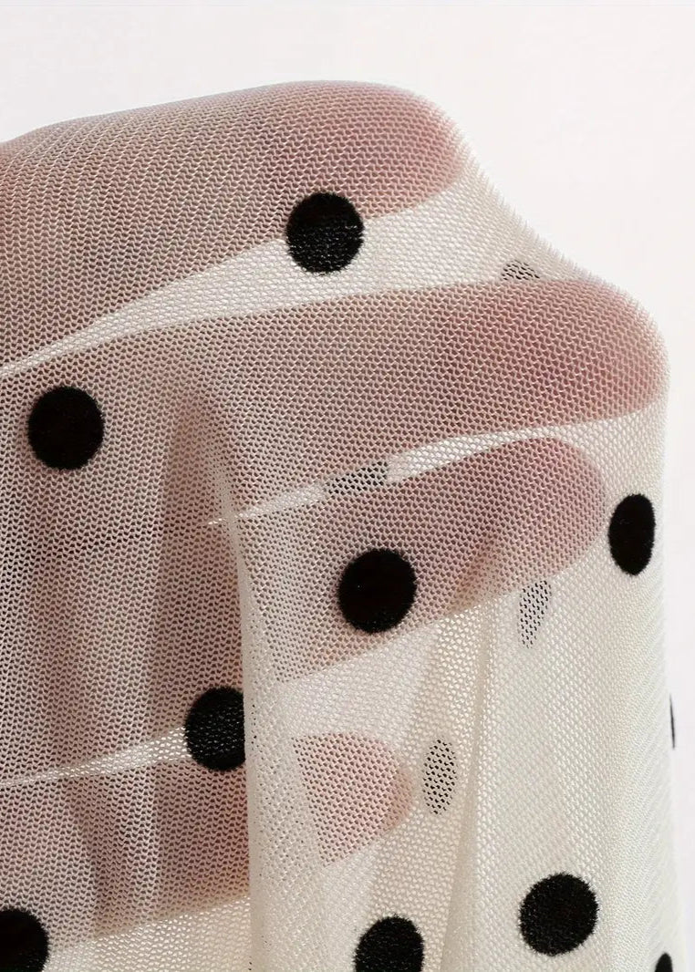 Polka Dots Mesh Top