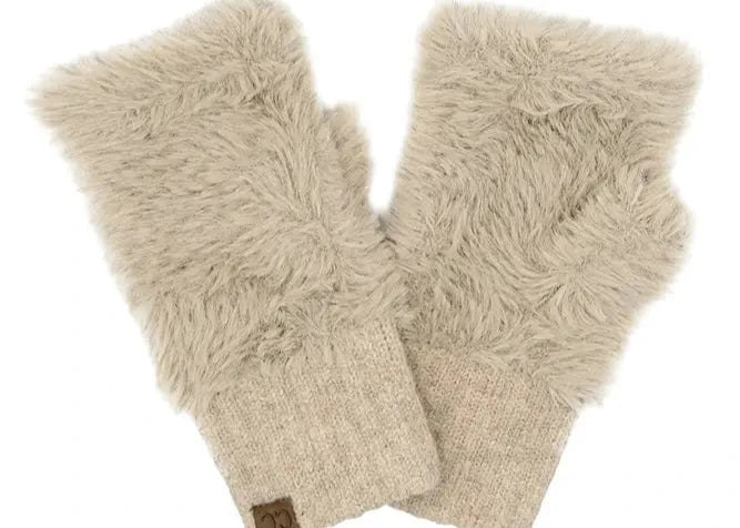 C.C Fur Fingerless Winter Glove