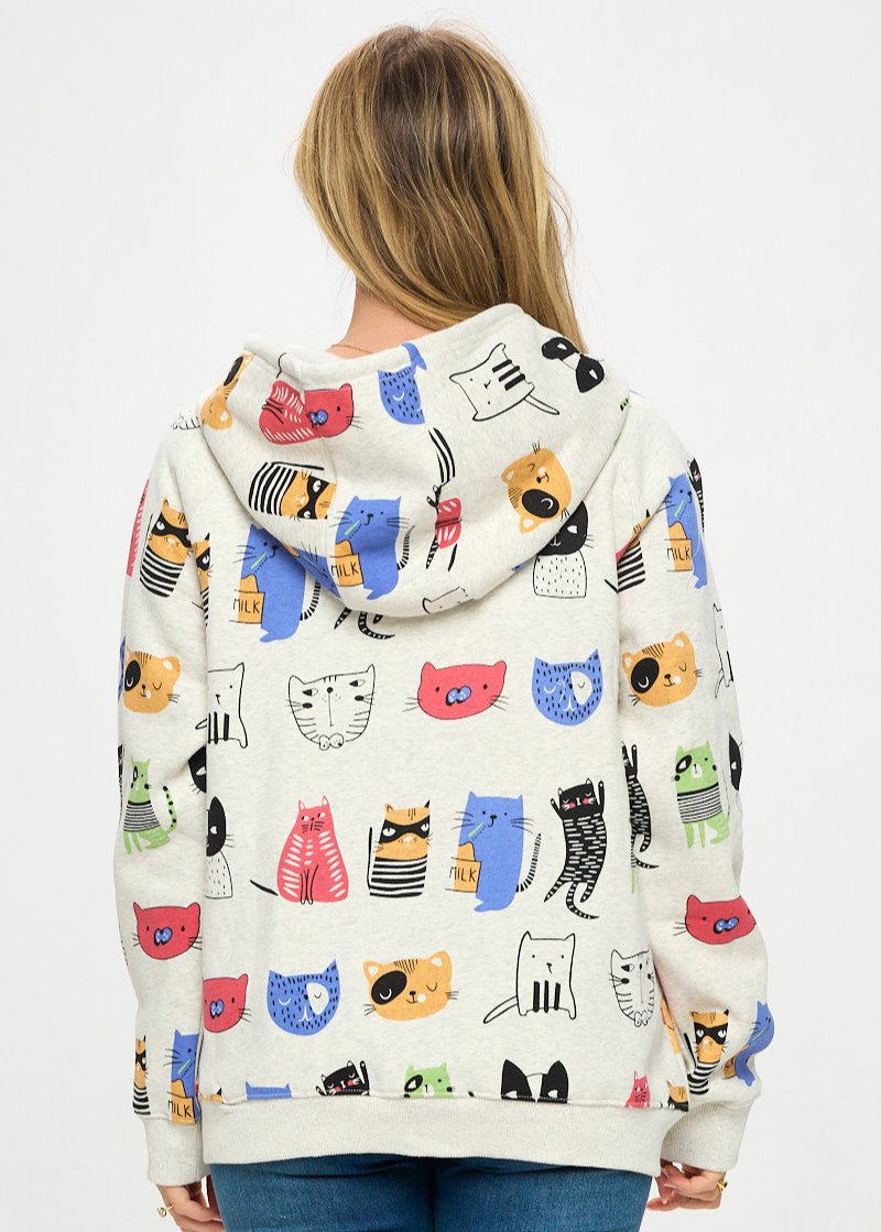 Cartoon Cats Hoodie