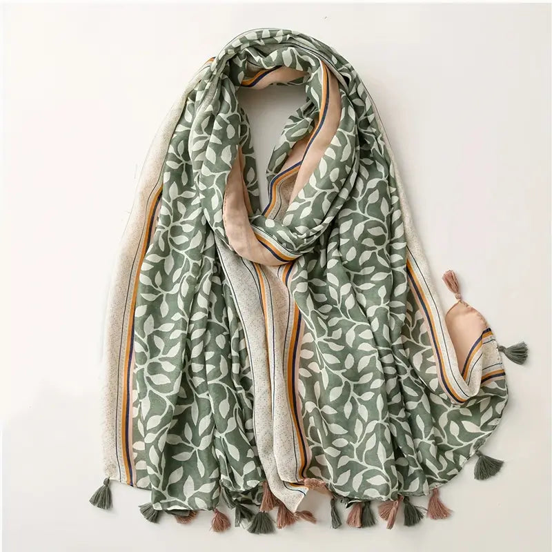 Luxurious Floral Print Scarf