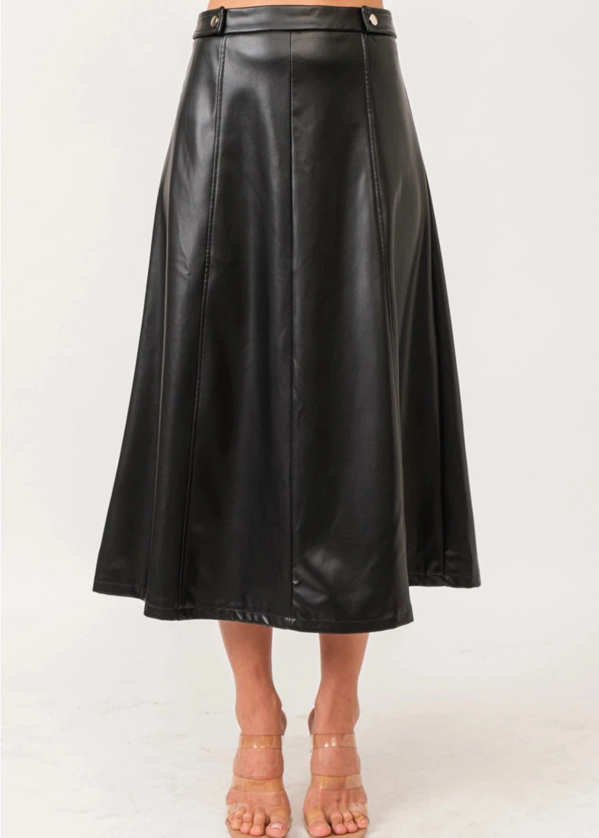 Aline Faux Leather Skirt