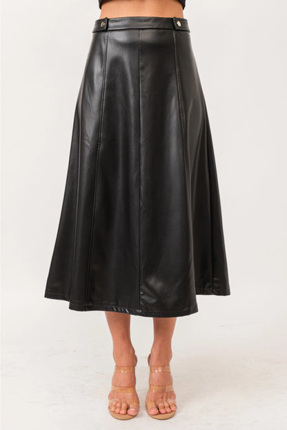 Aline Faux Leather Skirt