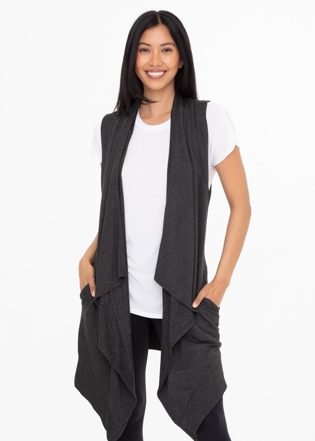 Fleece Waterfall Vest