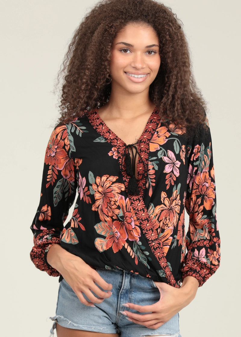 Fall Floral Blouse