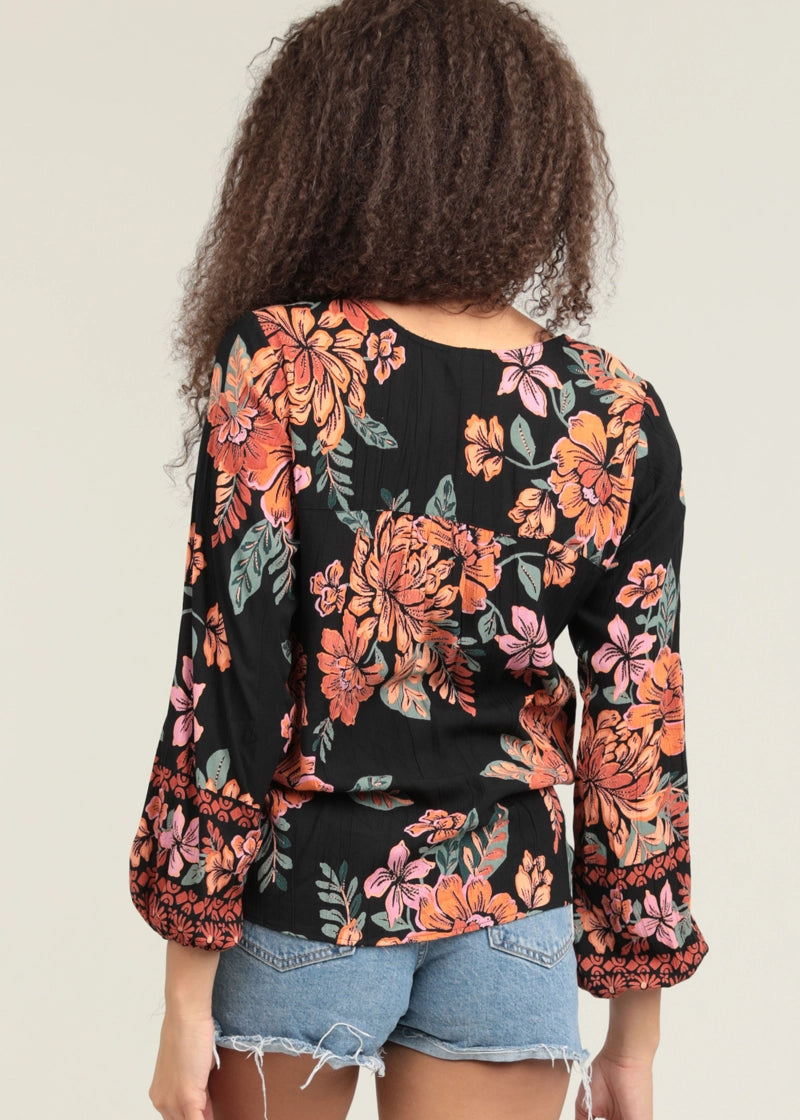 Fall Floral Blouse
