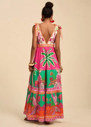 Tropical Floral Maxi Dress