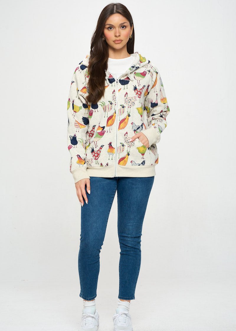 Colorful Rooster Hoodie