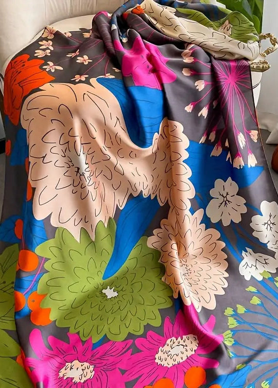 Floral Print Long Scarf