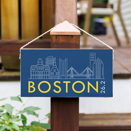 Boston Skyline Hanging Sign