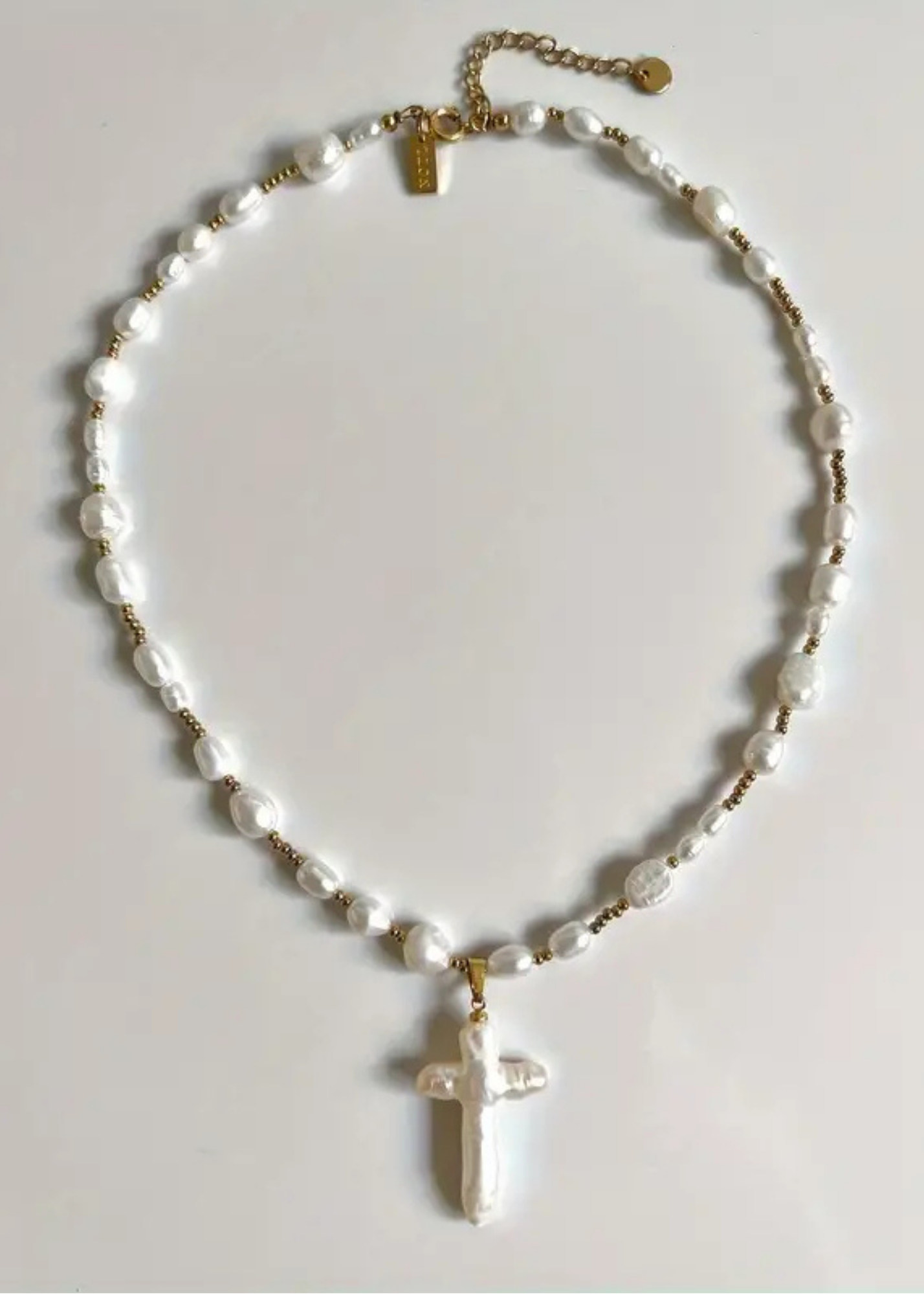 Pearl Cross Necklace