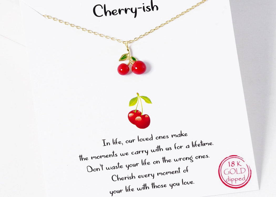 Cherry Pendant Necklace