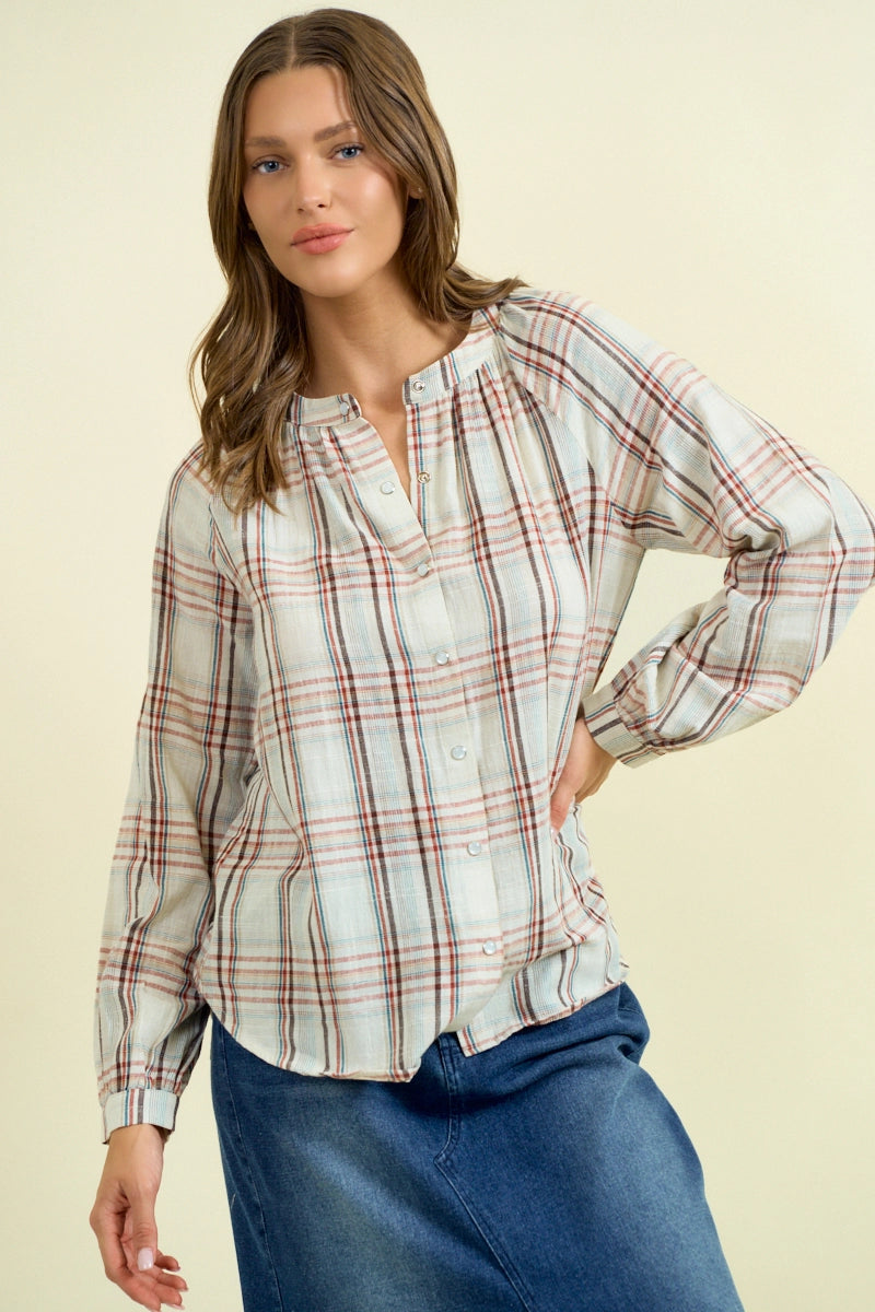 Jenny Plaid Blouse