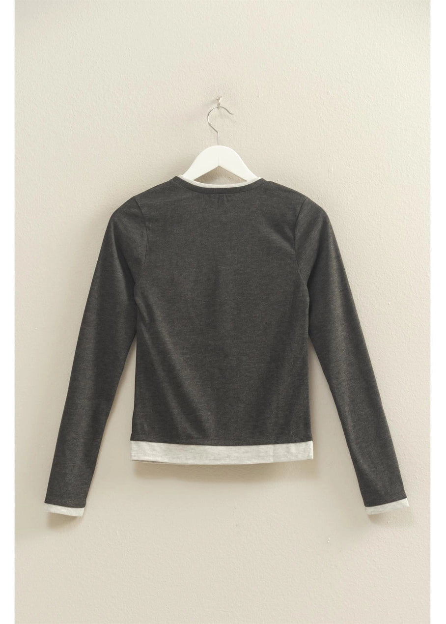 Cindy Contrasting Combined Top