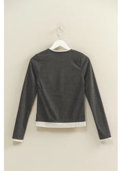 Cindy Contrasting Combined Top
