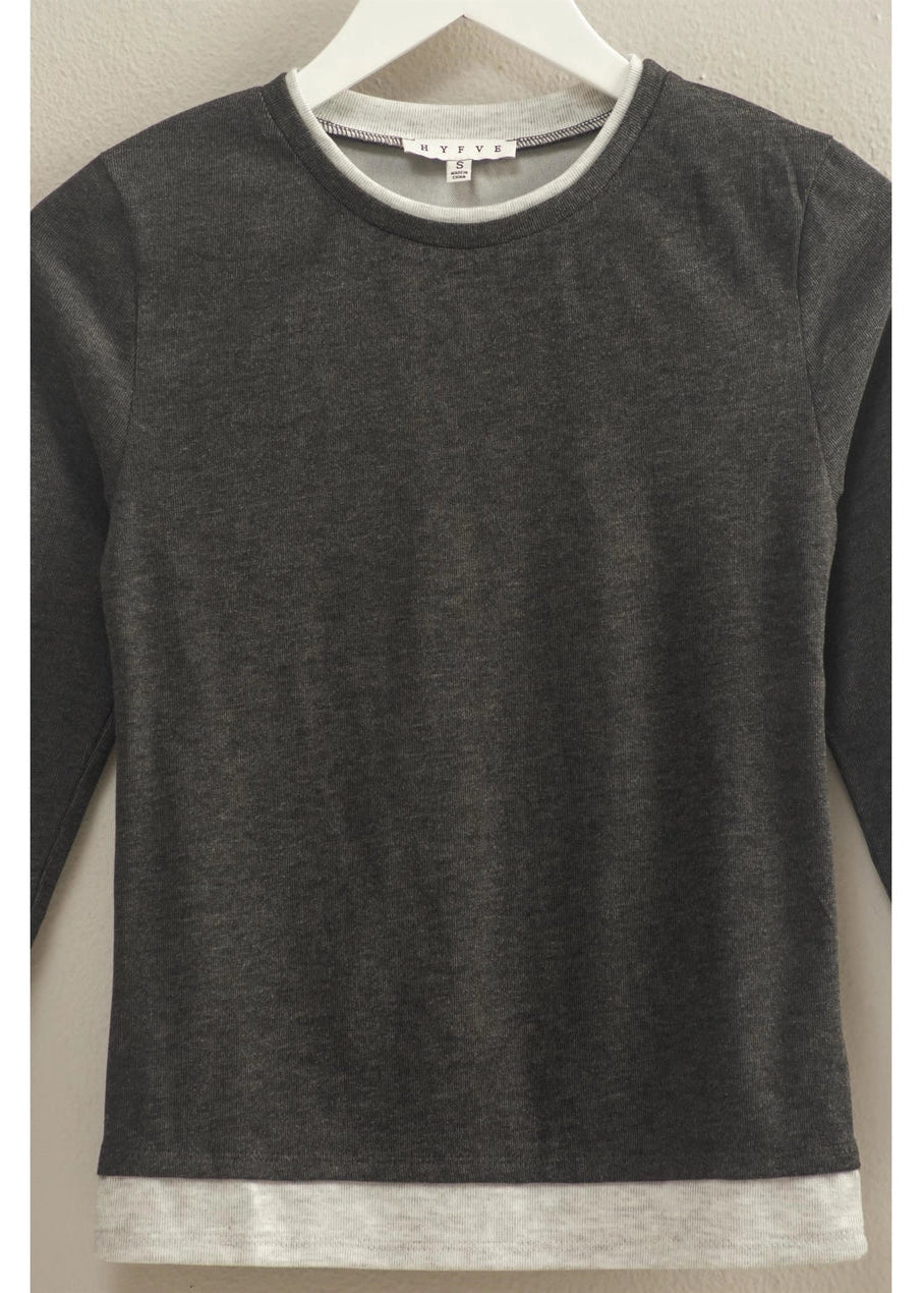 Cindy Contrasting Combined Top