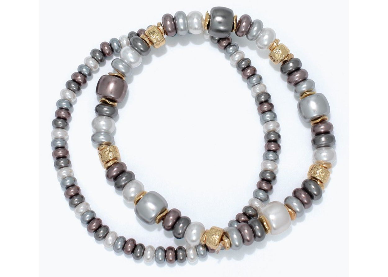 Tri-Color Pearls Bracelet