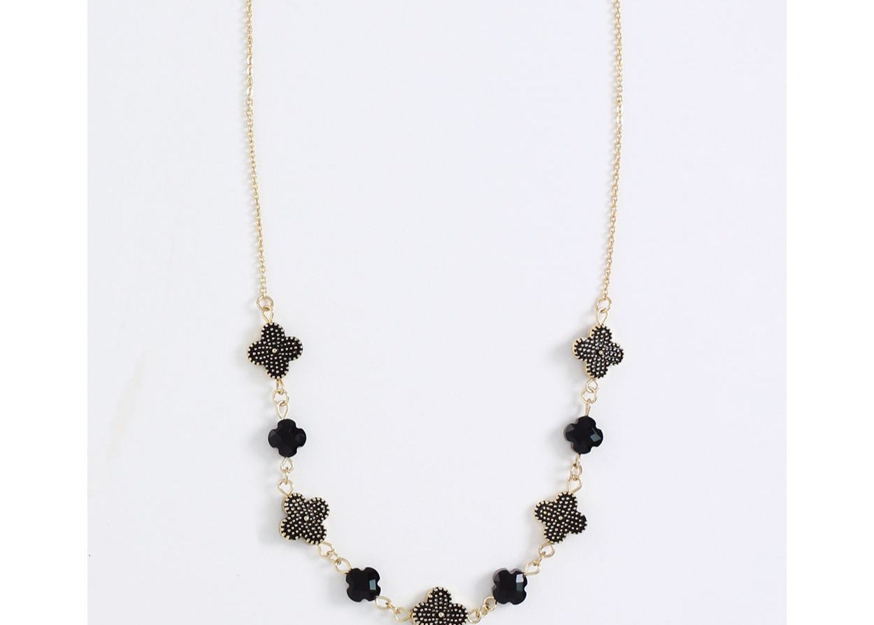 Clover and Bead Necklace