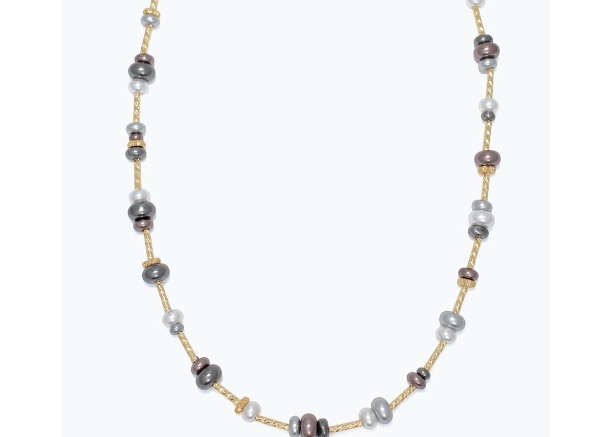 Tri-Color Pearls Necklace
