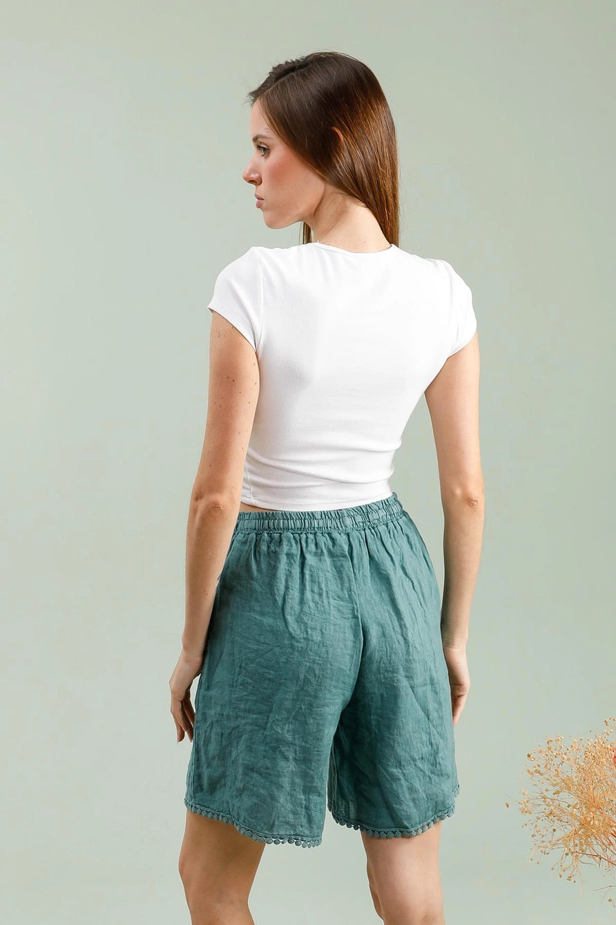 Linen Bermuda Shorts