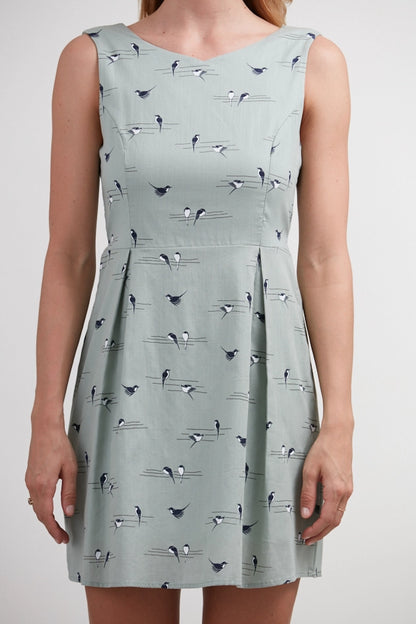 Birds Print Dress