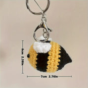 Hand-Crocheted Bee Keychains