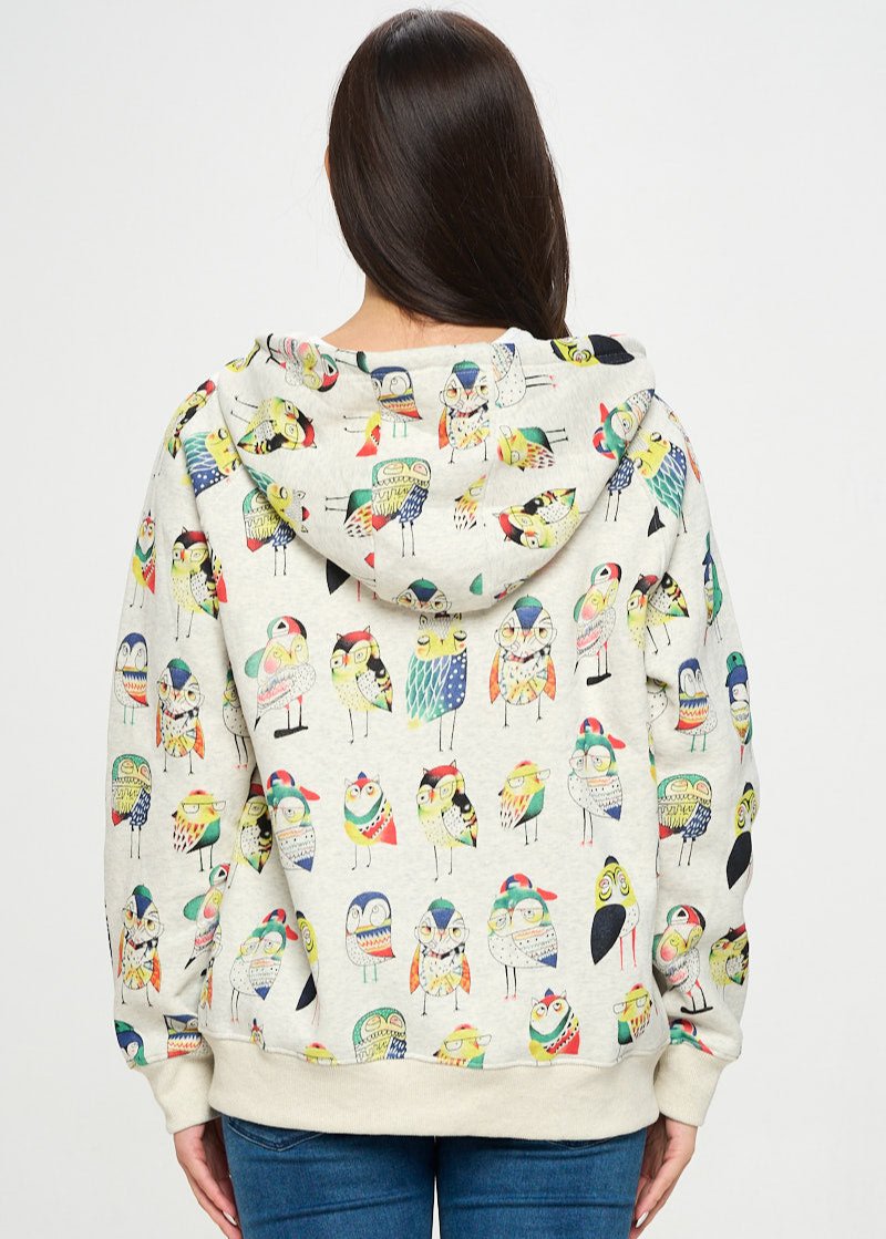 Owl Zip-Up Hoodie