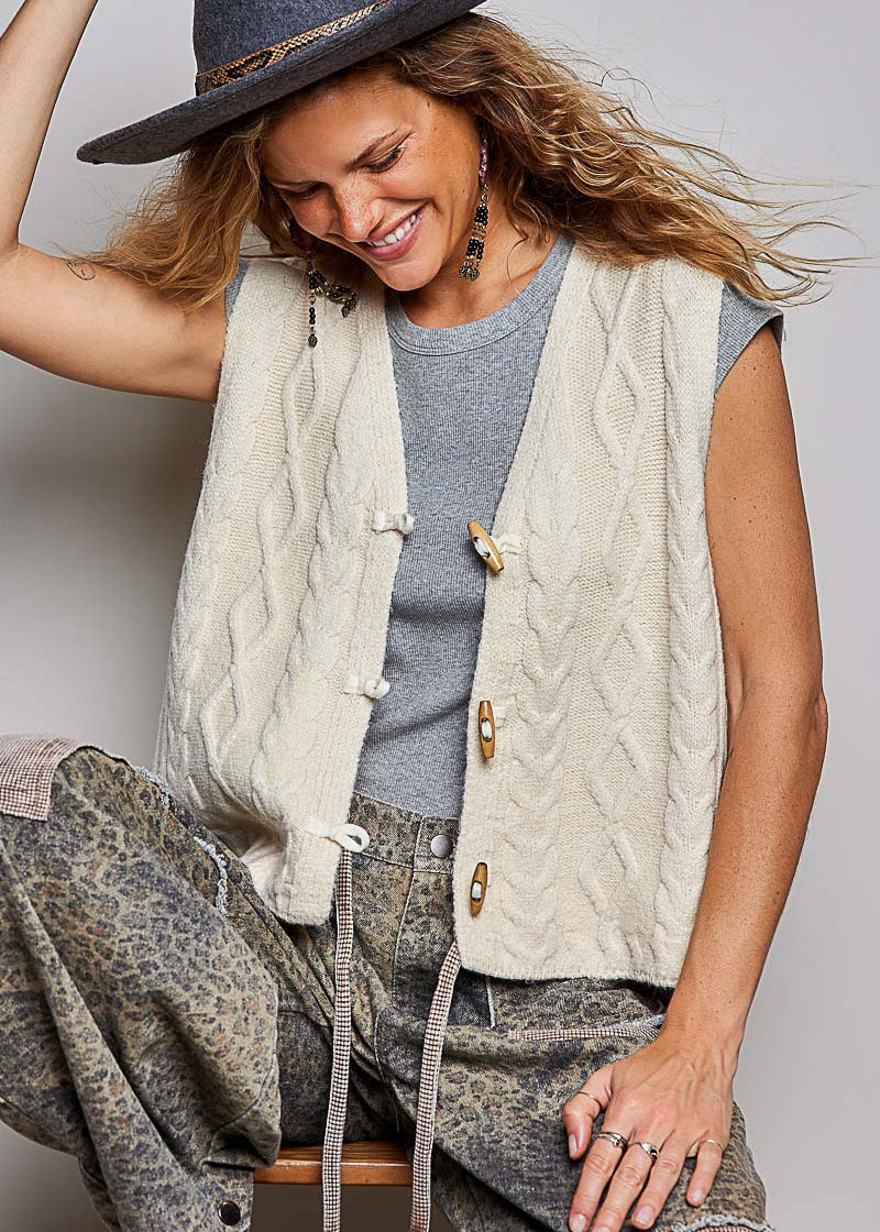 Cable Knit Vest