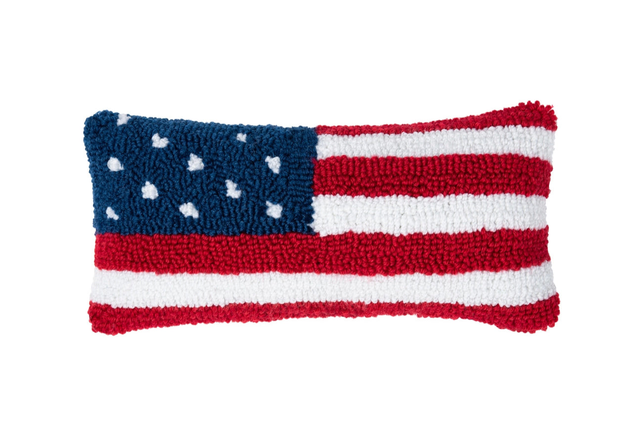 American Flag Throw Pillow