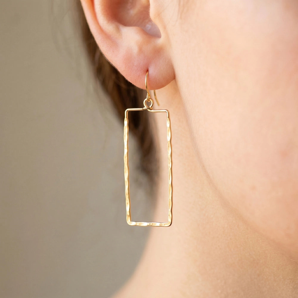 Rectangular Drop Earrings