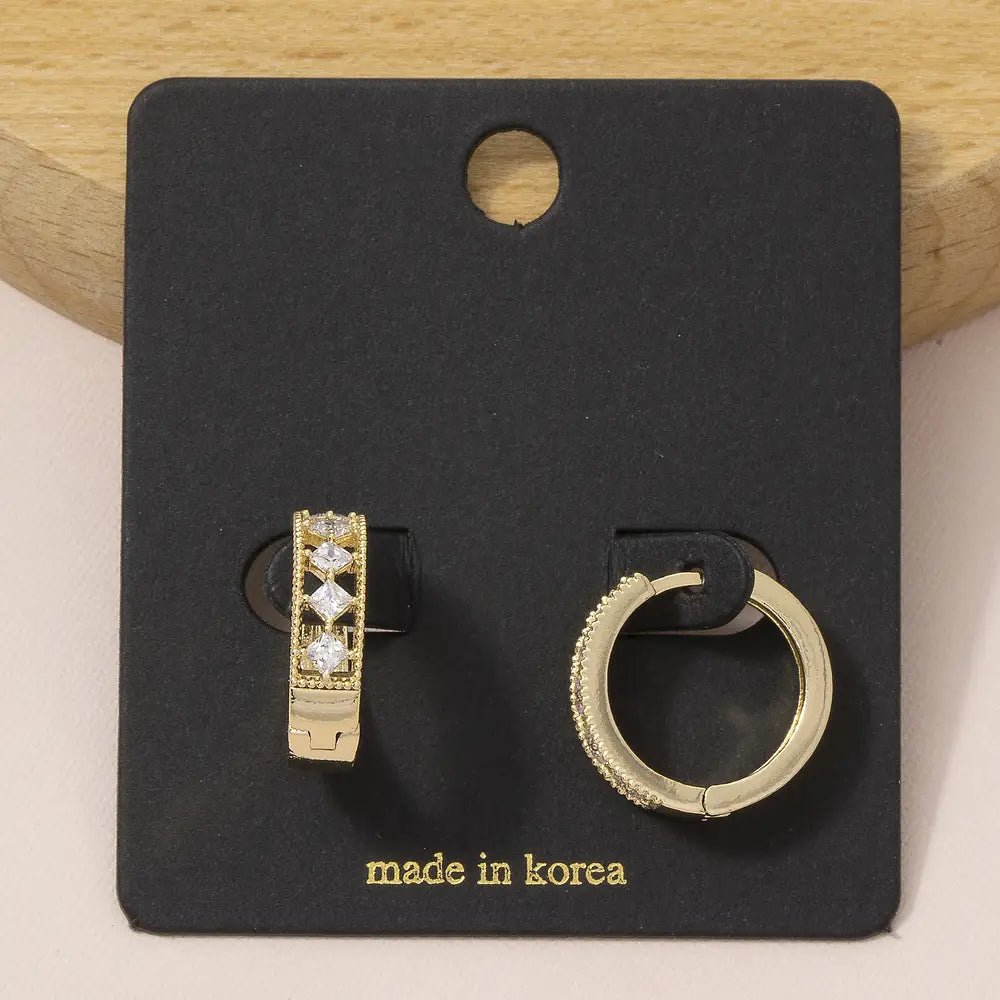 Milgrain Huggie Earrings