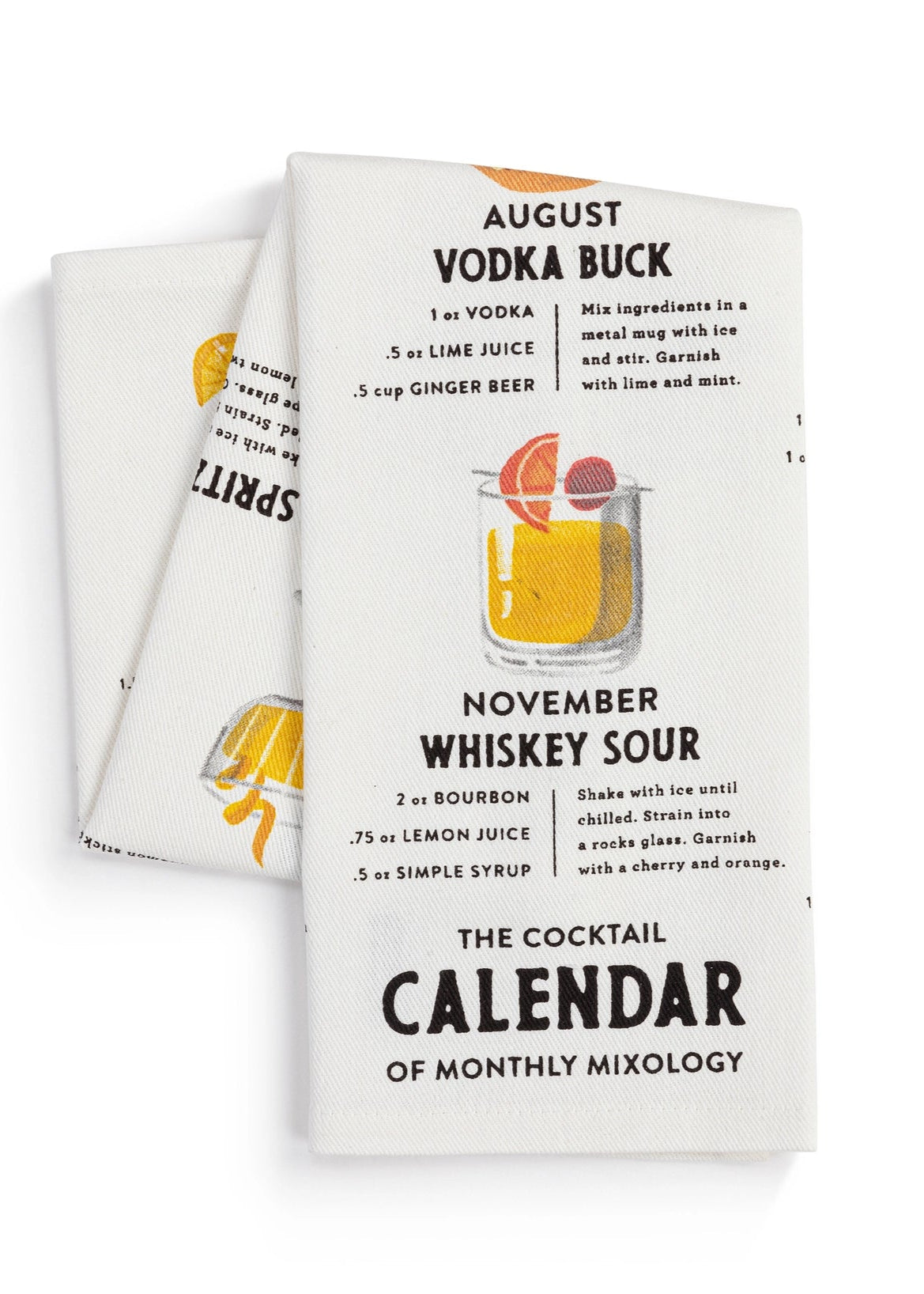 Cocktail Calender Towel