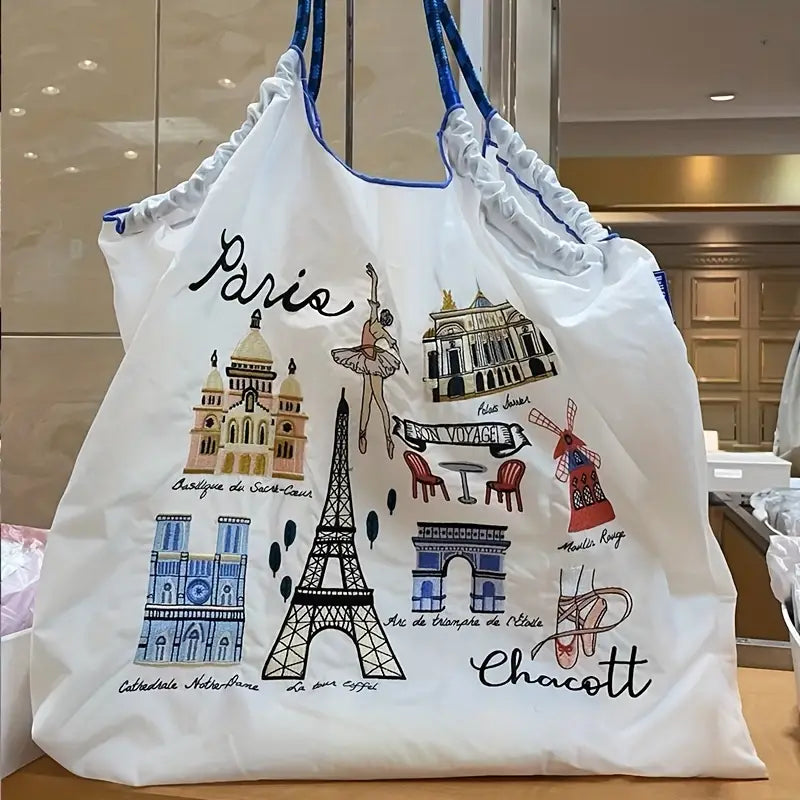 Paris-Themed Tote Bag