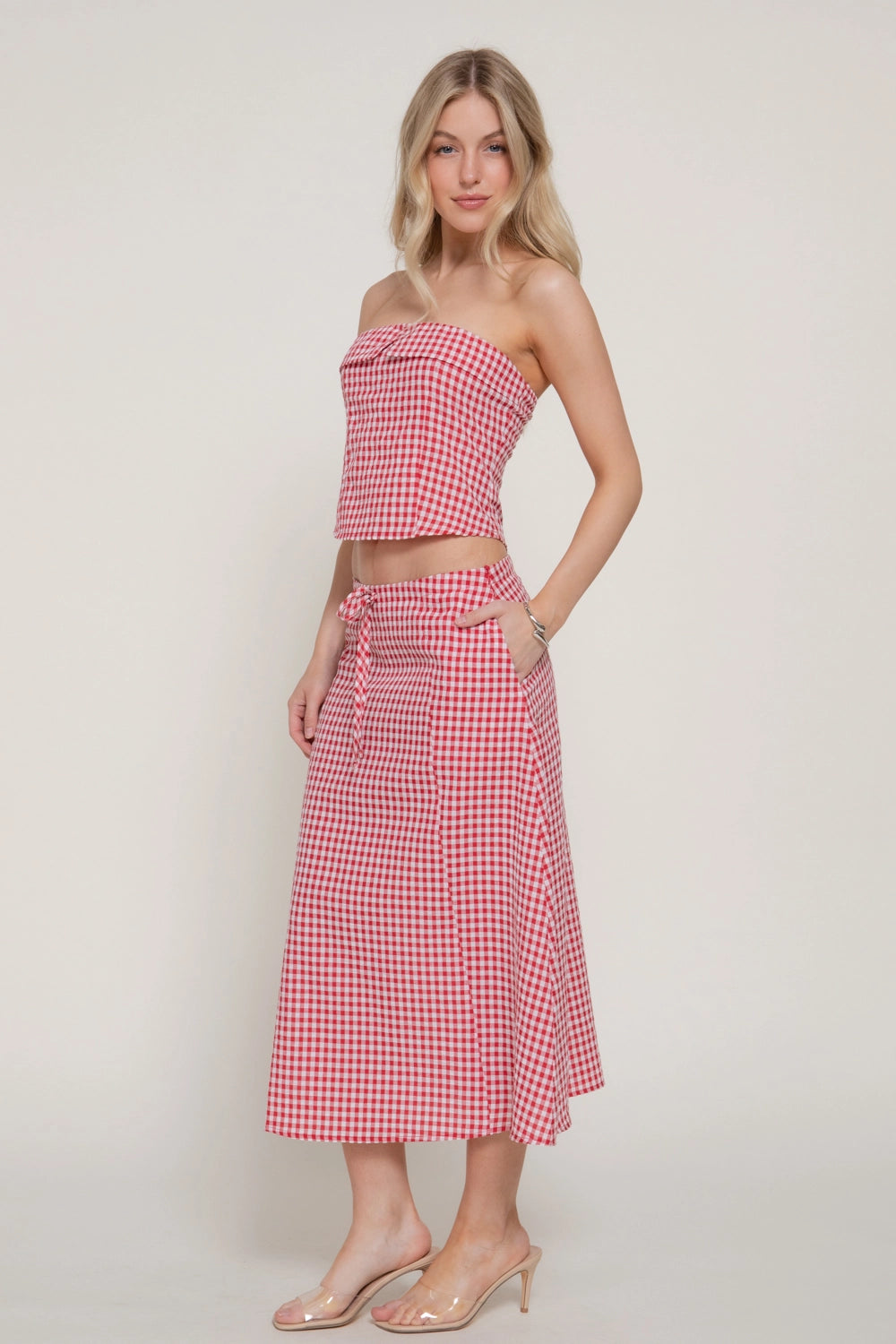 Ella Gingham Top & Skirt