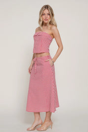 Ella Gingham Top & Skirt
