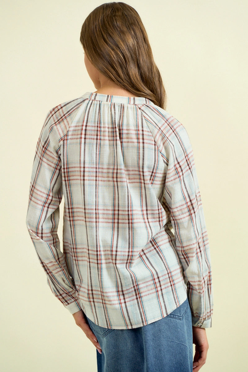 Jenny Plaid Blouse