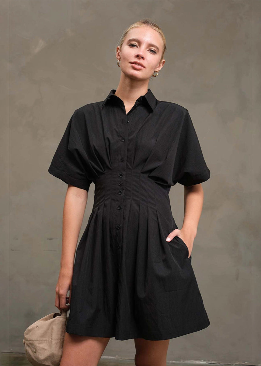 Penny Pintuck Shirt Dress