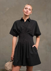 Penny Pintuck Shirt Dress