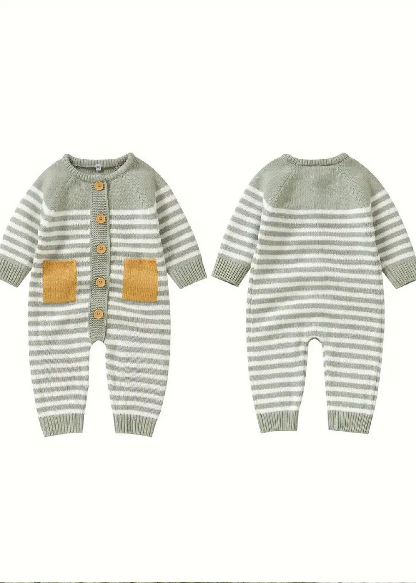 Striped Unisex Romper-Baby