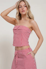 Ella Gingham Top & Skirt